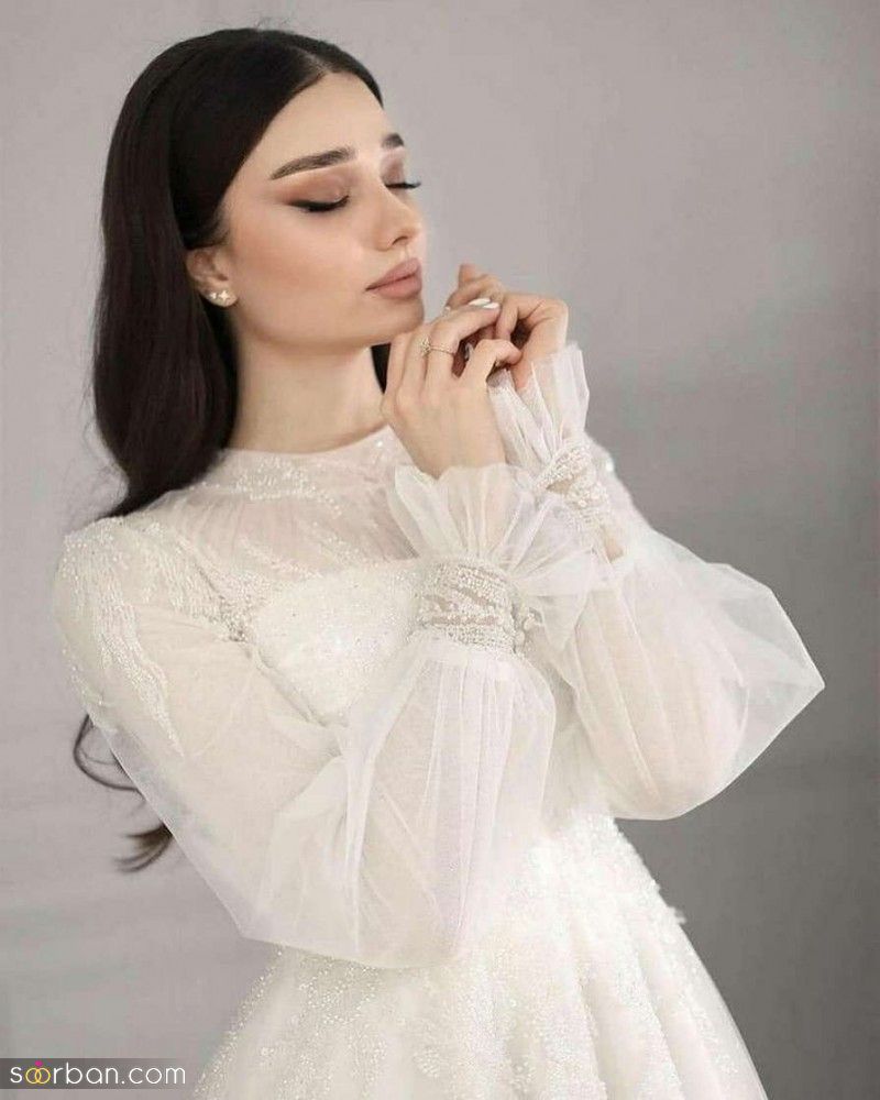 عروس لاغر | جدیدترین مدل میکاپ و لباس عروس برای افراد لاغر و استخوانی و 10 نکته کاربردی