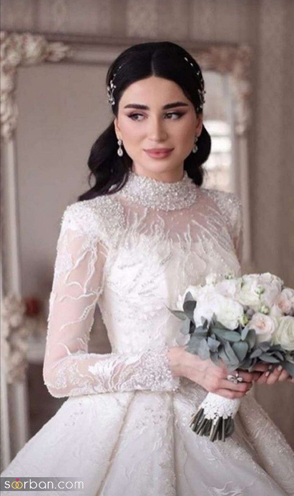عروس لاغر | جدیدترین مدل میکاپ و لباس عروس برای افراد لاغر و استخوانی و 10 نکته کاربردی