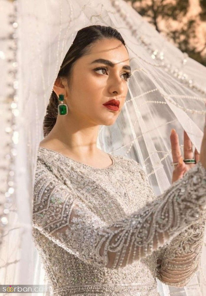 لباس عروس هندی جدید | 25 مدل ساری عروس و عکس های لباس عروس هندی جدید در رنگ های قرمز و صورتی و سفید و ...