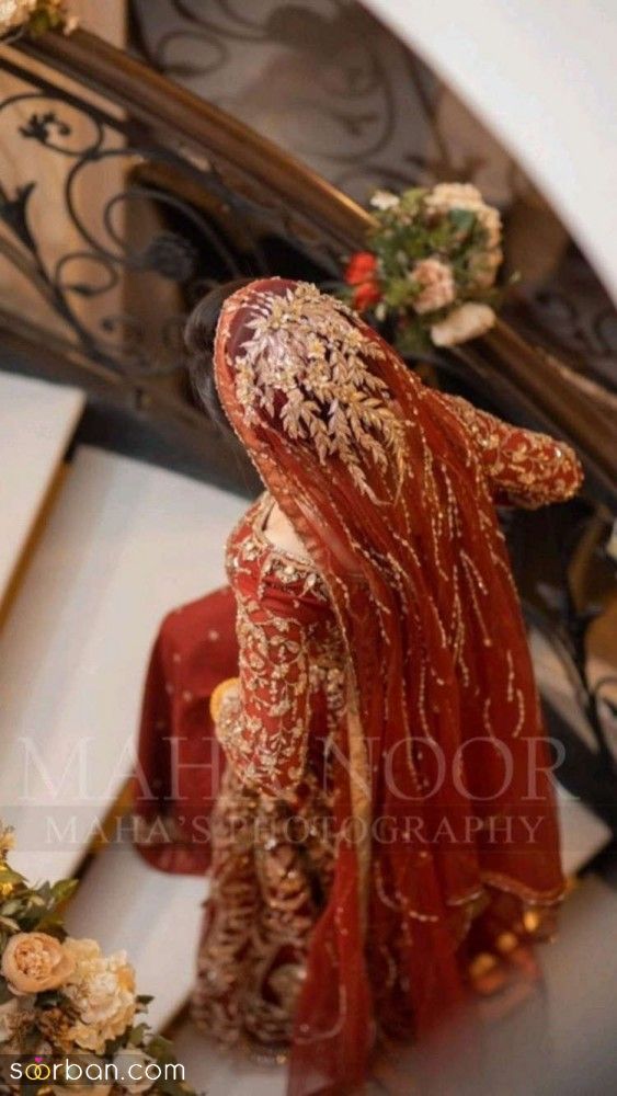 لباس عروس هندی جدید | 25 مدل ساری عروس و عکس های لباس عروس هندی جدید در رنگ های قرمز و صورتی و سفید و ...