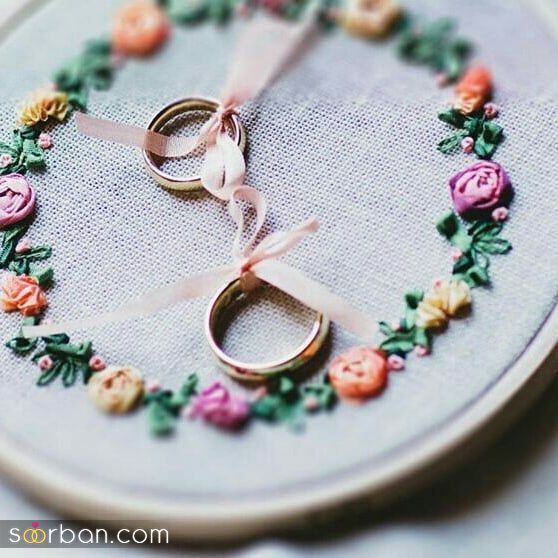 تزئین جا حلقه ای | ایده هایی جدید برای تزئین جا حلقه‎ ای عروس و داماد