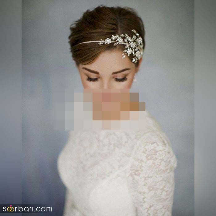 مدل شینیون موی کوتاه برای عروس |  مدل مو کوتاه عروس 1400 همراه با مدل شینیون درهم ویژه عروس خانم های با سلیقه