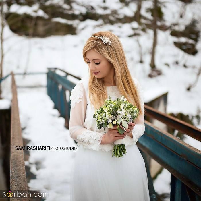 مدل دسته گل عروس زمستانی 2022 | مدل دسته گل عروس فصل زمستان