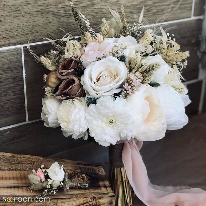 مدل دسته گل عروس جدید 2022 | انواع گل برای دسته گل عروس