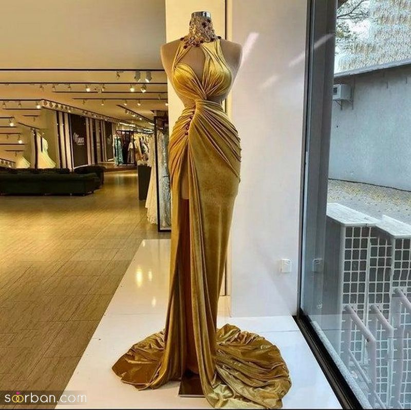 مدل لباس مجلسی شیک بلند 1401 مزونی خوش ایست
