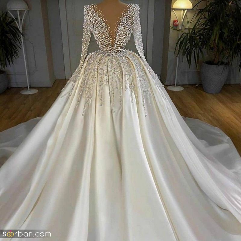 لباس عروس 1403 که پیشنهادی ویژه برای عروس خانم های باب روز جهت گرفتن ایده