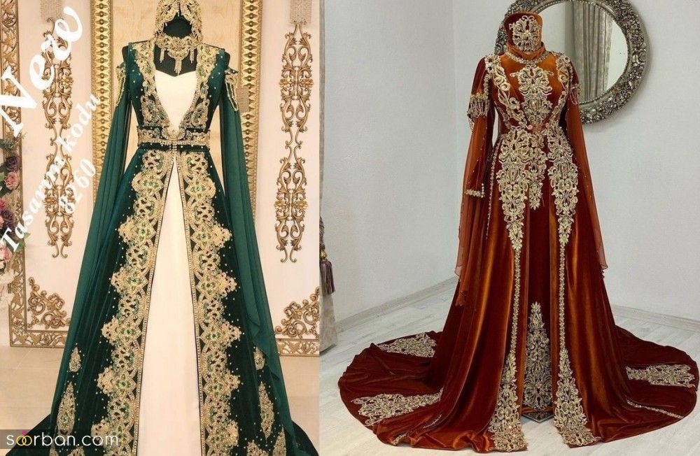 لباس ترکی 1401 دامنی و چین چینی کار شده بسیار زیبا