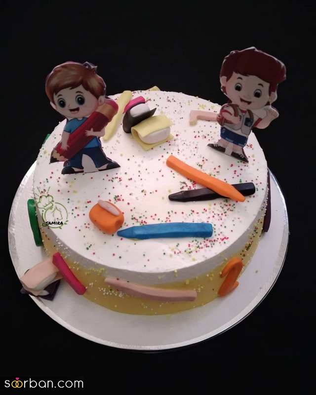 ایده کیک روز دانش آموز 2023 با تزیینی متفاوت و جذاب (دختر - پسر)