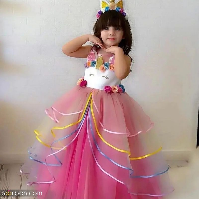 مدل لباس دخترانه 2023 مزونی دوز برای استایل زیبا و جذاب کودک