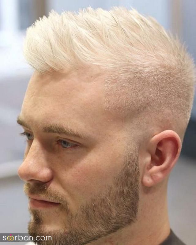 نمونه هایی از مدل رنگ موی سفید یخی مردانه 1402 