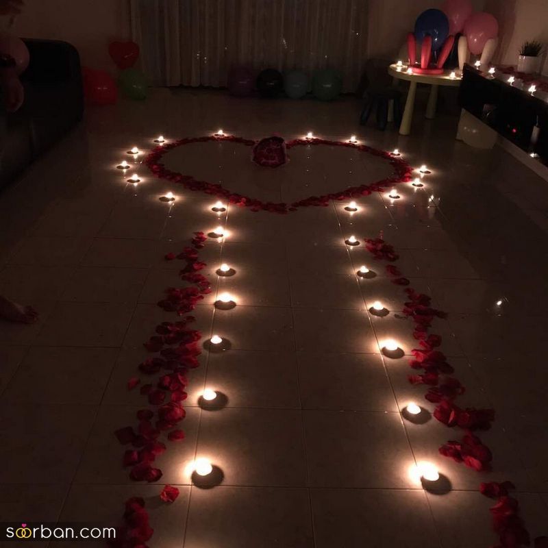 جالب ترین ایده ها برای تزیین ولنتاین با شمع 1402 رومانتیک و احساسی