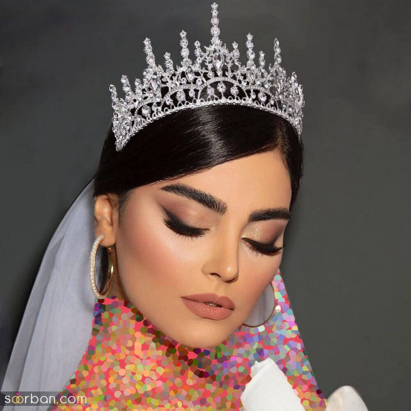 خانمهای آرایشگری که به دنبال مدل مو عروس با تاج ملکه ای جدید 1402 هستید