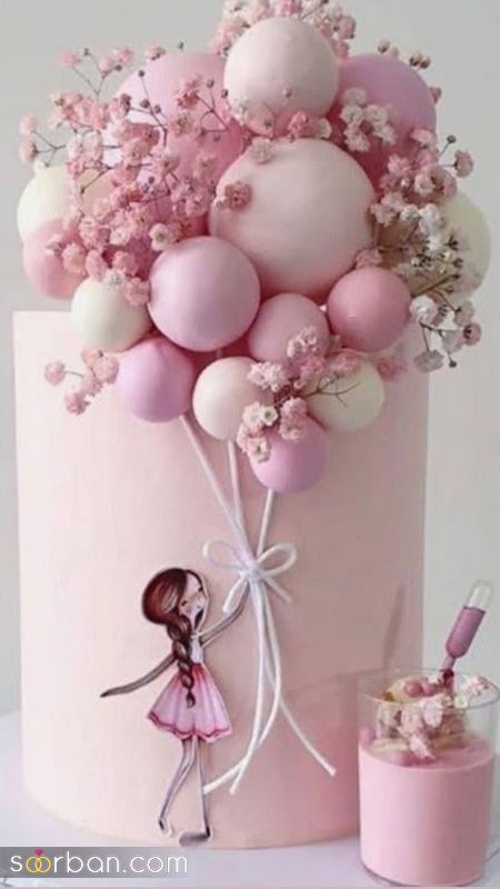 ایده مدل کیک تولد دخترانه 2023 خوش رنگ و خوش طعم 