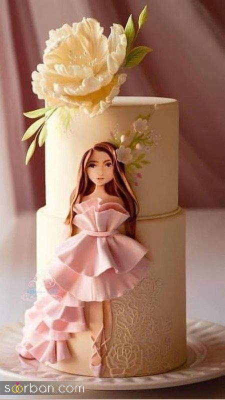 ایده مدل کیک تولد دخترانه 2023 خوش رنگ و خوش طعم 