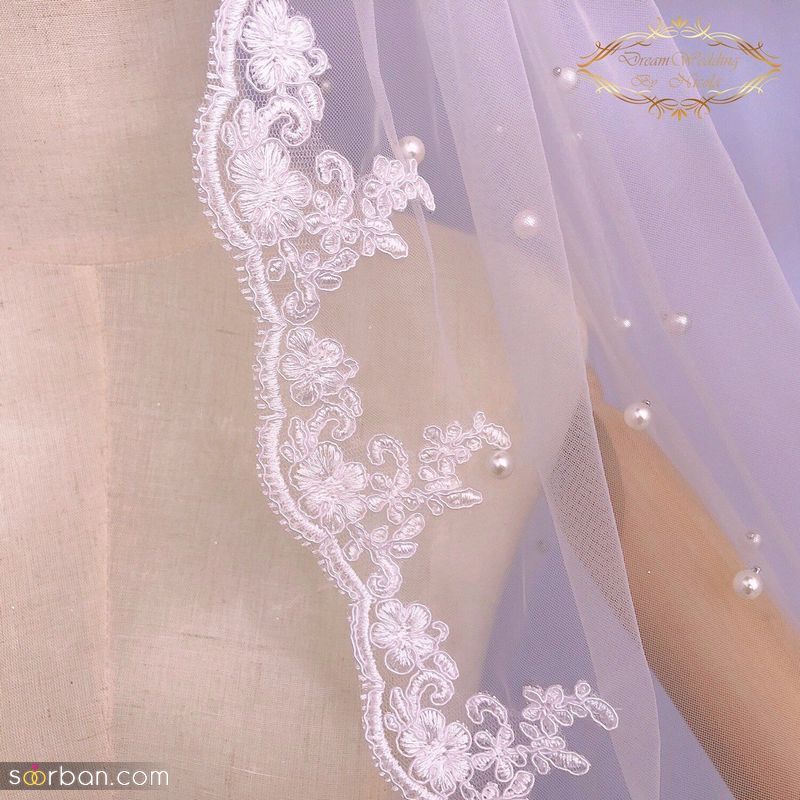 مدل تور عروس عربی که در سال 2023 مد میباشد! (پر کار دست و منجوق/ مروارید...)