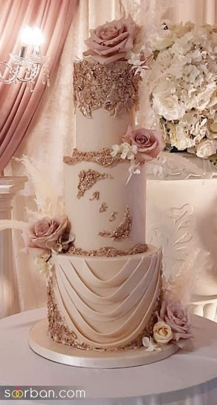 مدل کیک عروسی لاکچری 1402 چندين طرح جمع آوری شده از اینستا