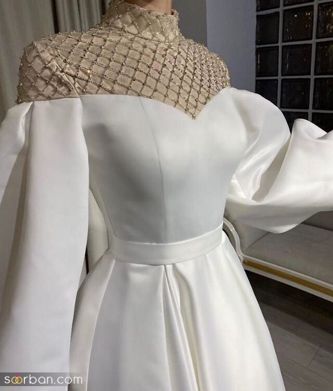 40 مدل از زیباترین لباس عروس ۲۰۲۳ جدید اینستا (پوشیده, دنباله دار, پرنسسی..)