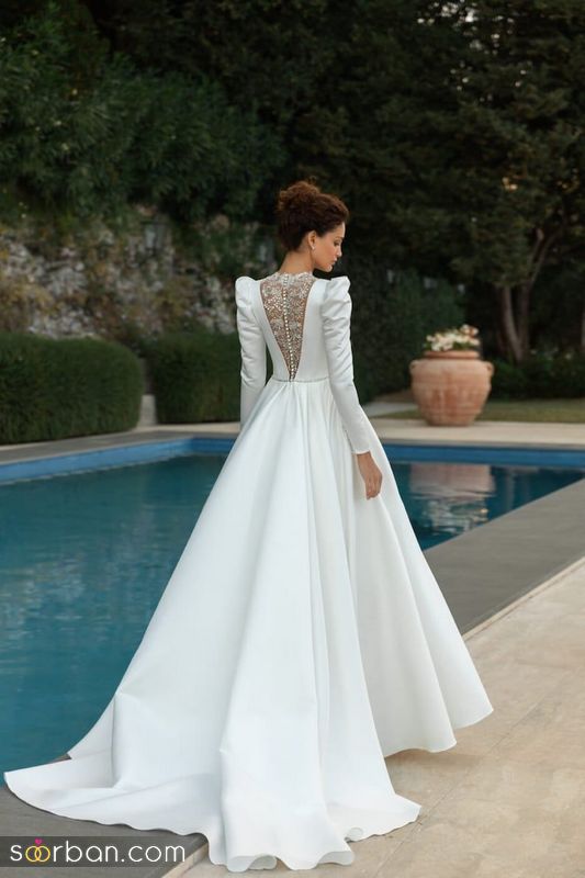 40 مدل از زیباترین لباس عروس ۲۰۲۳ جدید اینستا (پوشیده, دنباله دار, پرنسسی..)