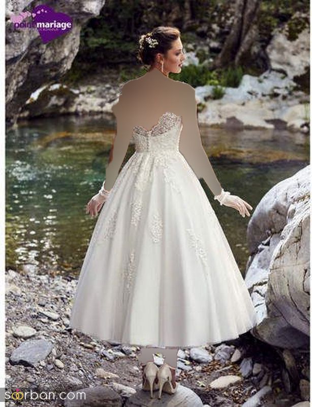 30 مدل لباس عروس کوتاه 1402 عروسکی با کتونی و کفش پاشنه دار(پف دار - با تور بلند)