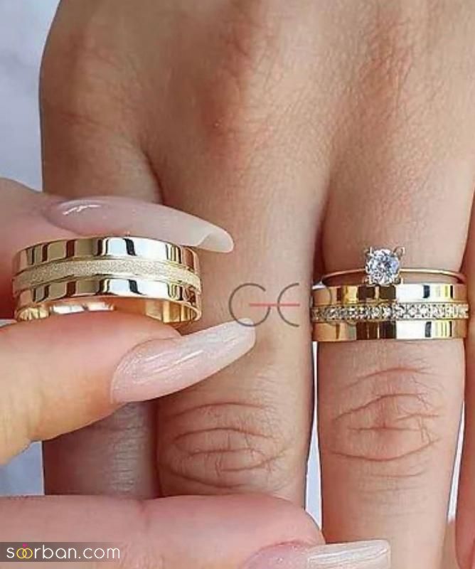 41 حلقه ازدواج ست خاص 2024 برای عروس خانم های خوش سلیقه امروزی