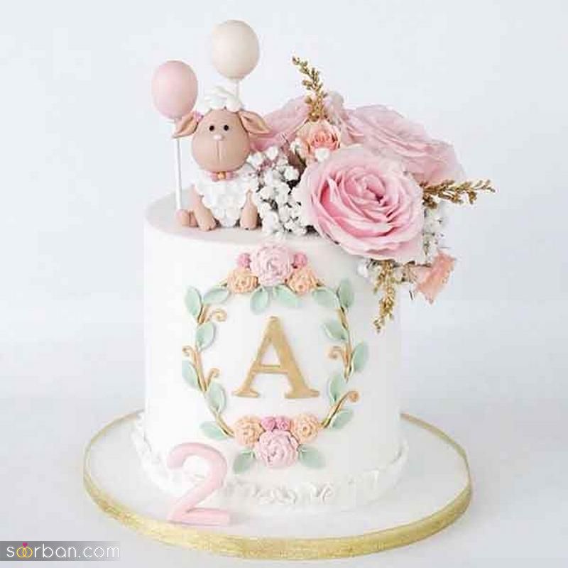 کیک تولد دخترانه بزرگسال جدید بزرگ و کوچیک بسیار زیبا برای عک