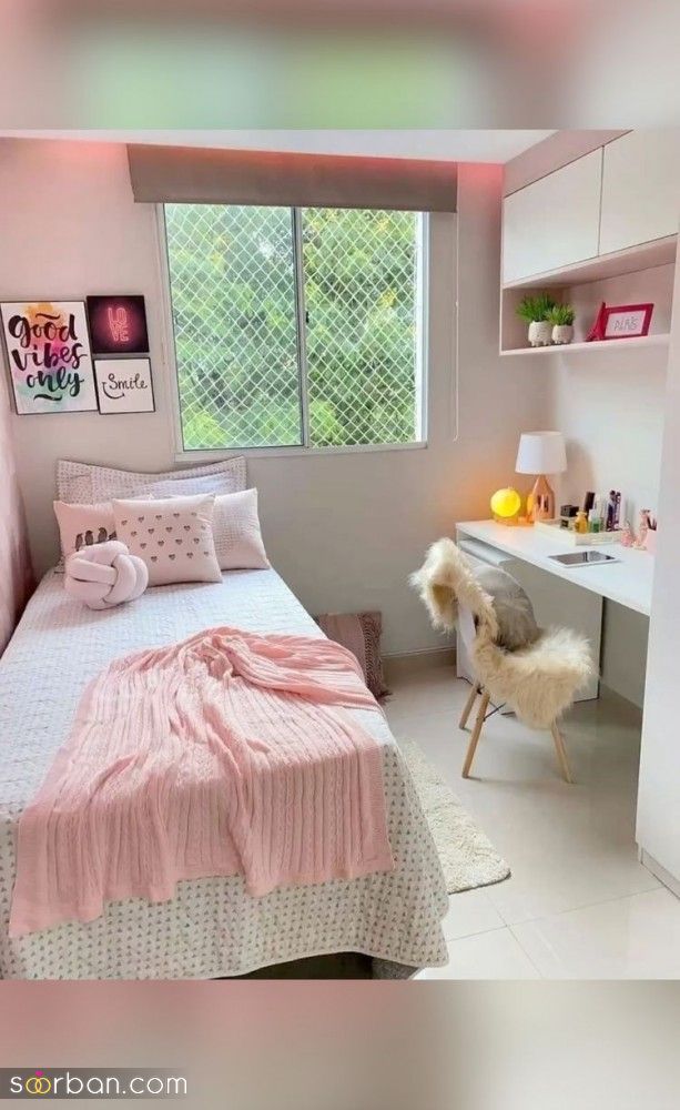 چیدمان اتاق خواب کوچک و کمجا | 37 ایده دکوراسیون اتاق خواب کوچک دخترانه و پسرانه