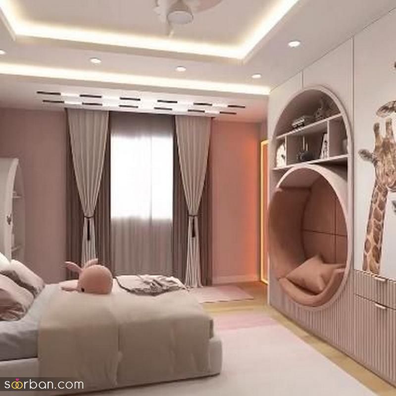 طراحی اتاق خواب دخترانه 2023 که تنوع بالا و جذابی دارد [30 مدل] 