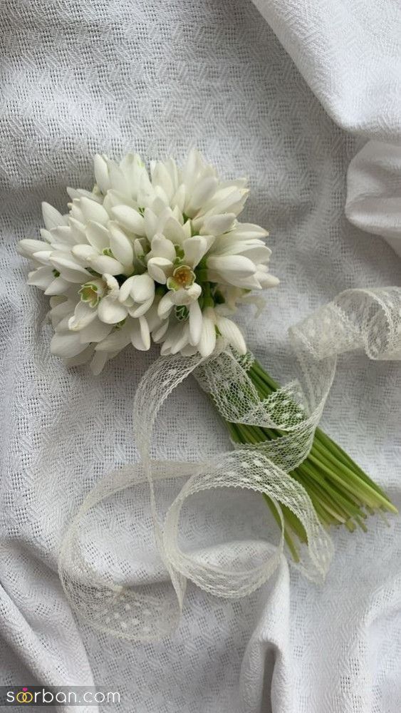 30 مدل دسته گل سفید عروس | دسته گل عروسی جدید با گل های سفید