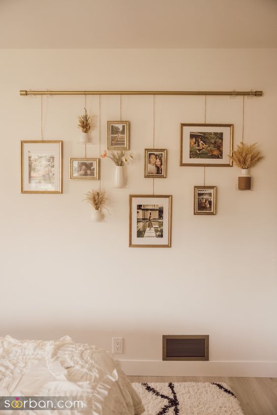دکوراسیون دیوار با بشقاب - تابلو - دیوارکوب و ... | 48 ایده تزئین دیوار پذیرایی و اتاق خواب