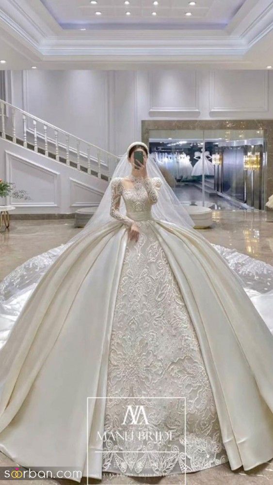 عکس لباس عروس پرنسسی پفی دخترانه 2024 | با طراحی و دوخت زیبا و جذاب