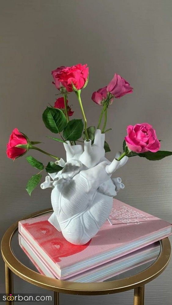 40 مدل گلدان رومیزی | خلاقانه ترین و جدیدترین مدل گلدون سفید کوچک