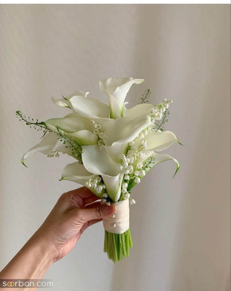 دسته گل عروس 2024 جدید | مدل دسته گل عروسی 1403 با گل سفید که دلبرترتون میکنه!