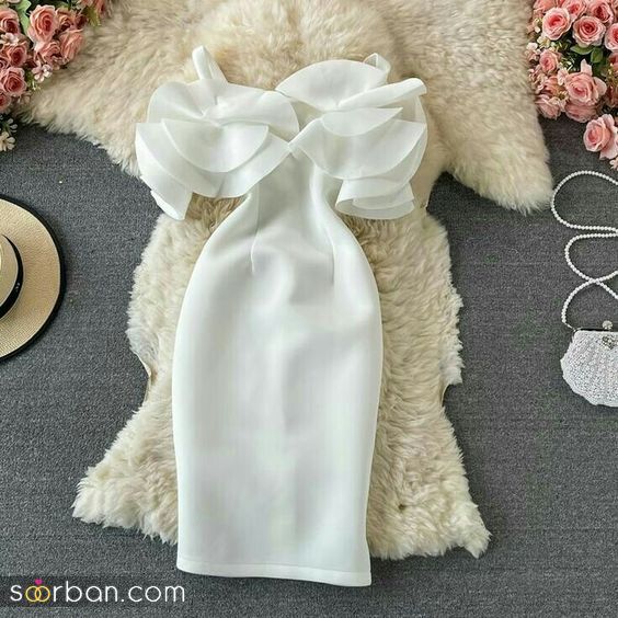 لباس عروس کوتاه - لباس عروس کوتاه عروسکی برای فرمالیته و عکاسی و تولد 2024