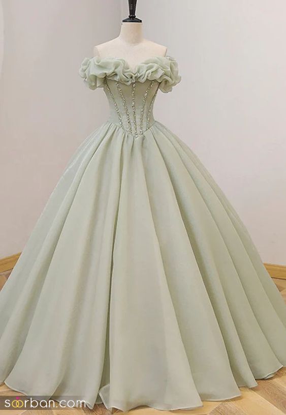 لباس عروس فرمالیته رنگی | لباس عروس فرمالیته رنگی 2024 تا توی عکسات بدرخشی!