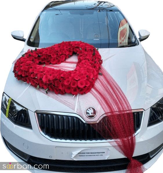 40 ایده جذاب تزئین ماشین عروس لاکچری 2024 برای عروس دامادهای باکلاس و شیک