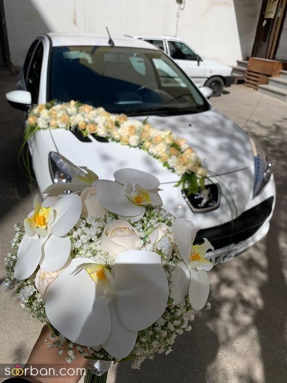 40 ایده جذاب تزئین ماشین عروس لاکچری 2024 برای عروس دامادهای باکلاس و شیک