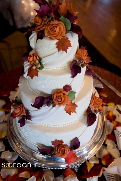 کیک عروسی پاییزی 9