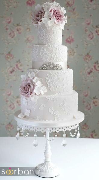 کیک عروسی سفید3