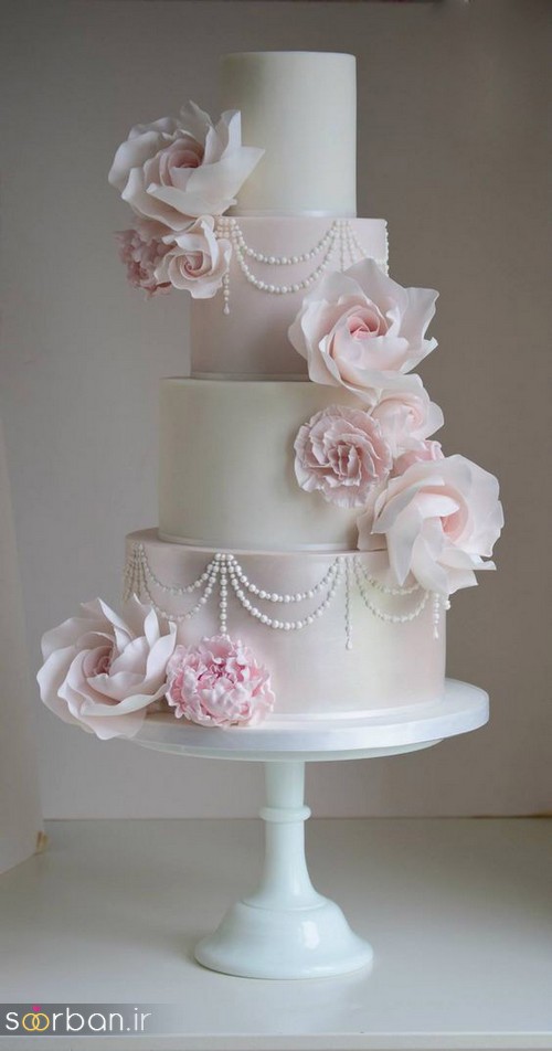کیک عروسی سفید18