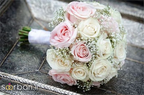 مدل های دسته گل عروسی رز صورتی بسیار زیبا و رمانتیک