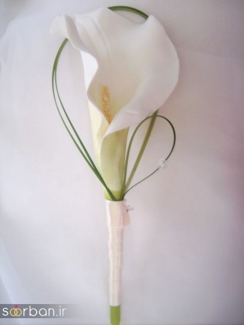 دسته گل های عروس شیک و خاص با گل شیپوری