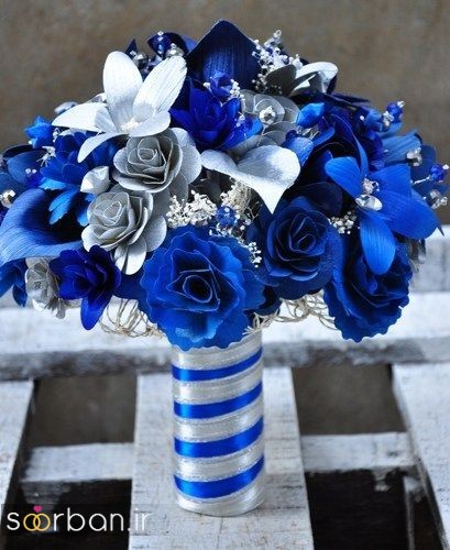 دسته گل های عروس آبی - سری جدید