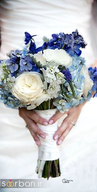 دسته گل عروس آبی 24