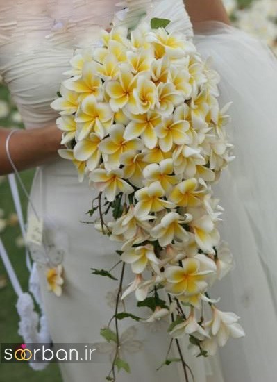 دسته گل عروس زرد زیبا و جدید