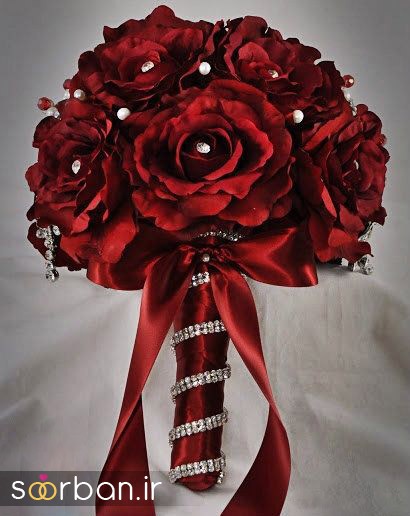  انواع دسته گل عروس رز قرمز رومانتیک و عاشقانه