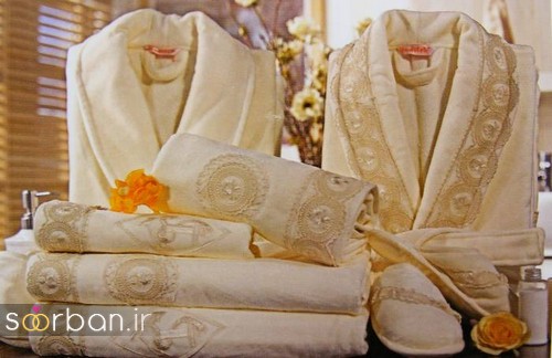 مدل های ست حوله عروس و داماد جدید-12