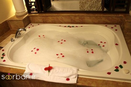 تزیین حمام عروس با ایده های رمانتیک و بسیار زیبا