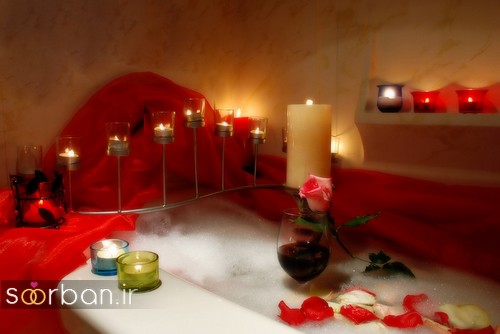 تزیین رمانتیک حمام عروس-3