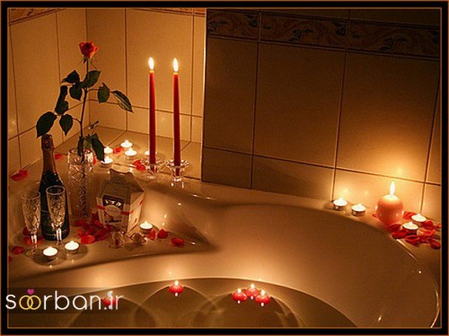 تزیین رمانتیک حمام عروس-5