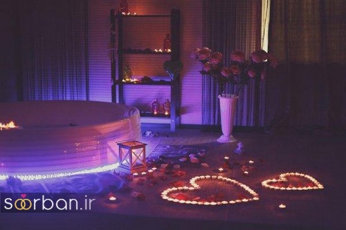 تزیین رمانتیک حمام عروس-6